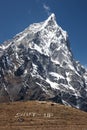 Mountain silence message, Everest trek, Himalayas, Nepal