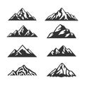 Mountain Silhouette Clip art set