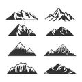 Mountain Silhouette Clip art set