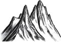 Mountain Silhouette Clipart, Mountain illustration for decoration.