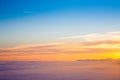 Mountain silhouette at sundown