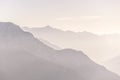 Mountain silhouette at sunrise Royalty Free Stock Photo