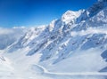 Mountain ski resort Austria - nature and sport background