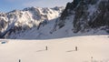 013 Mountain ski resort Shymbulak flying over mountain pass