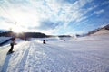 Mountain ski resort slope