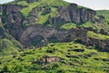 Mountain slope and ruins. Goris, Armenia Royalty Free Stock Photo