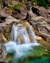 Mountain small waterfall Royalty Free Stock Photo