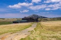 The mountain Sniezka and Meadow Chalet in Giant Mountains Royalty Free Stock Photo