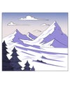 Mountain snow scene