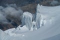 Mountain snow crack, bergschrund Royalty Free Stock Photo