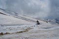 Mountain of snow on Mount Lebanon, Snowmobile, Winter of Lebanon