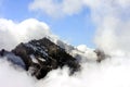 Mountain and snow seen from the Swiss Schilthorn Royalty Free Stock Photo