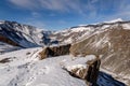 Mountain snow valley winter canyon