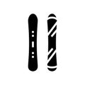 mountain snowboard glyph icon vector illustration Royalty Free Stock Photo