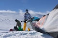 Mountain snowkiter