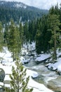 Mountain Snowy Creek Royalty Free Stock Photo