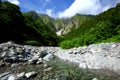 Mountain and snowy valley