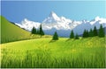 Mountain spring landscape Royalty Free Stock Photo