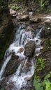 Mountain spring and stone Royalty Free Stock Photo