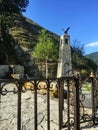 Mountain spring in the vicinity of the village of Dyshne-Vedeno. Royalty Free Stock Photo