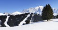 Mountain station in alps