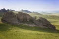 Mountain Steppes of Adon-Chelon in Transbaikalia on summer day