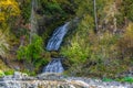 Mountain stream in the colors of autumn