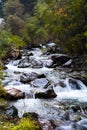Mountain stream flowing over rocks Royalty Free Stock Photo