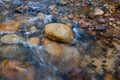 Mountain stream flowing over rocks Royalty Free Stock Photo