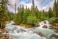 Mountain stream landscape in Glacier National park, Rocky Mountains, Bristish Columbia Canada Royalty Free Stock Photo