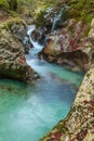 Mountain stream in the Lepena valley Royalty Free Stock Photo