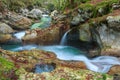 Mountain stream in the Lepena valley Royalty Free Stock Photo