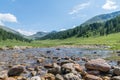 Mountain stream in the Nockberge mountains in Lungau, Austria Royalty Free Stock Photo