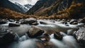 Mountain Stream\'s Peaceful Journey Royalty Free Stock Photo