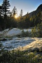 Mountain Stream at Sunset Royalty Free Stock Photo