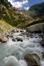 Mountain stream in the Swiss Alps