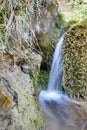 mountain stream waterfall with silk effect Royalty Free Stock Photo