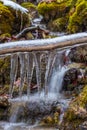 Mountain stream with waterfalls Royalty Free Stock Photo
