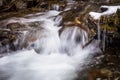 Mountain stream with waterfalls