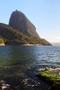 Mountain Sugarloaf from red beach (Praia Vermelha), Rio de Janeiro, Brazil Royalty Free Stock Photo