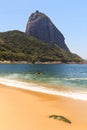 Mountain Sugarloaf Red beach (Praia Vermelha), Rio de janeiro, B Royalty Free Stock Photo