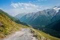 Mountain summer landscape, alpine meadows, Caucasus mountains