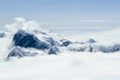 Mountain summit and clouds