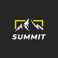 Mountain summit logo icon