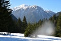 mountain summit in winter in mercantour national park in France