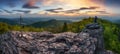 Mountain after sunet with dramatic sky Royalty Free Stock Photo