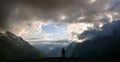 Mountain sunlight, swiss alps Royalty Free Stock Photo