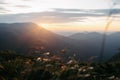 Epic sunrise in the Carpathian mountains