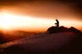 Mountain sunrise photographer silhouette