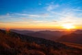 Mountain sunset autumn Royalty Free Stock Photo